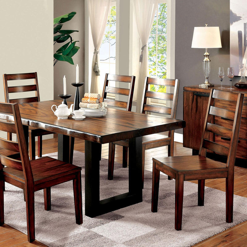 Maddison Tobacco Oak & Black Dining Table