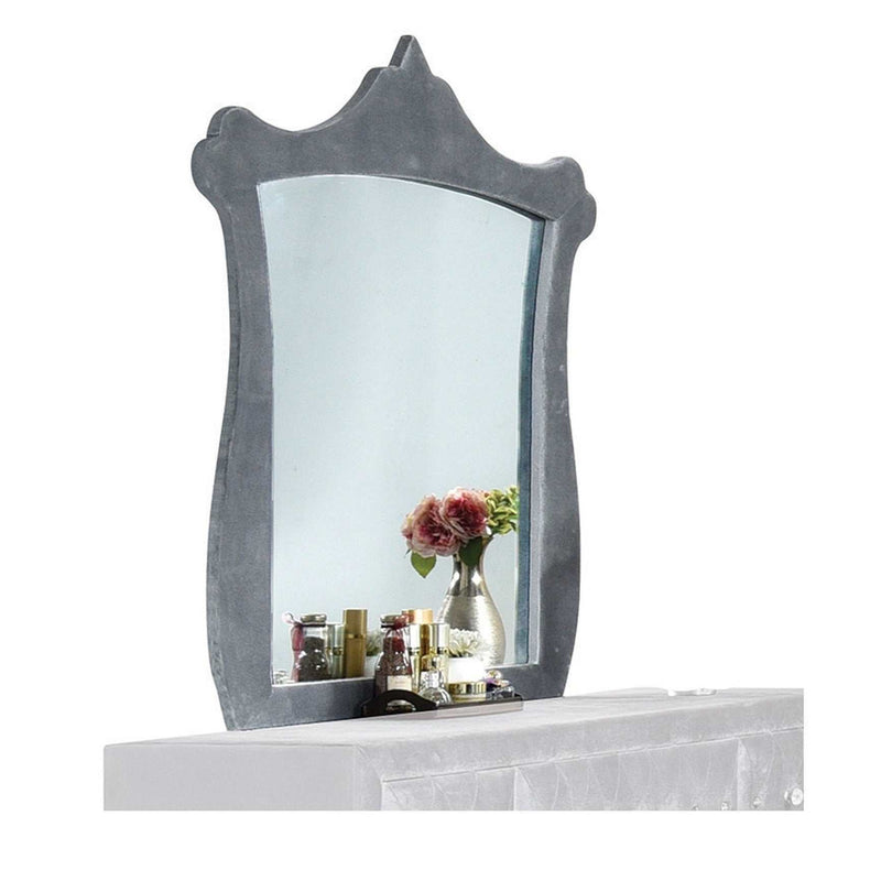 Dante - Gray Velvet - Mirror - Ornate Home