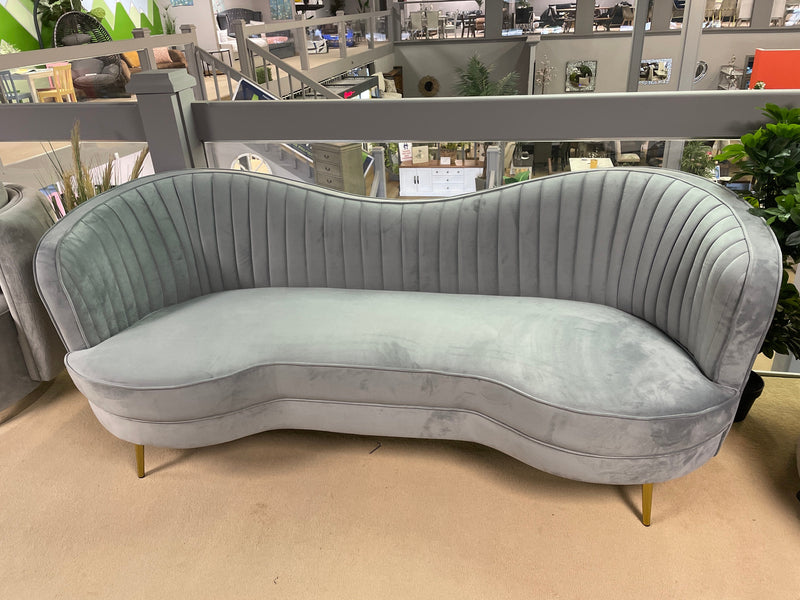 Sophia Grey & Gold Stationary Sofa