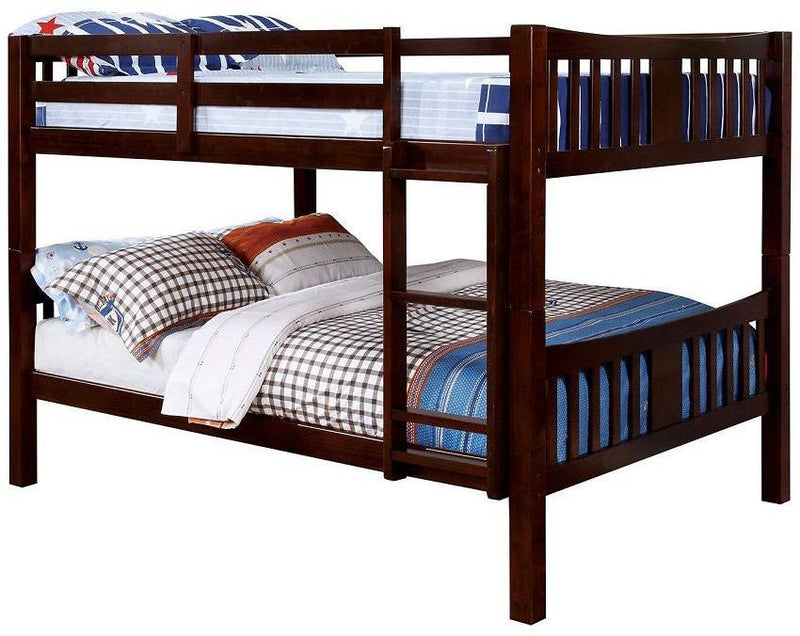 Cameron Dark Walnut Full/Full Bunk Bed