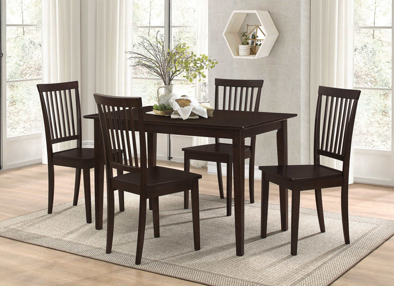 Oakdale - Cappuccino - 5pc Dining Set - Ornate Home