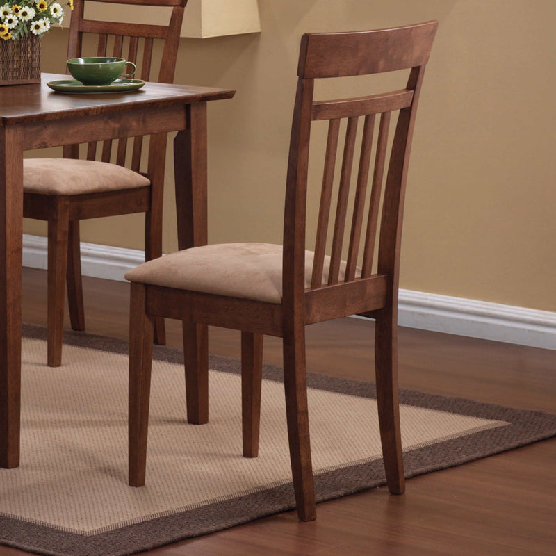 Viaan - Chestnut & Tan - 5pc Dining Room Set - Ornate Home