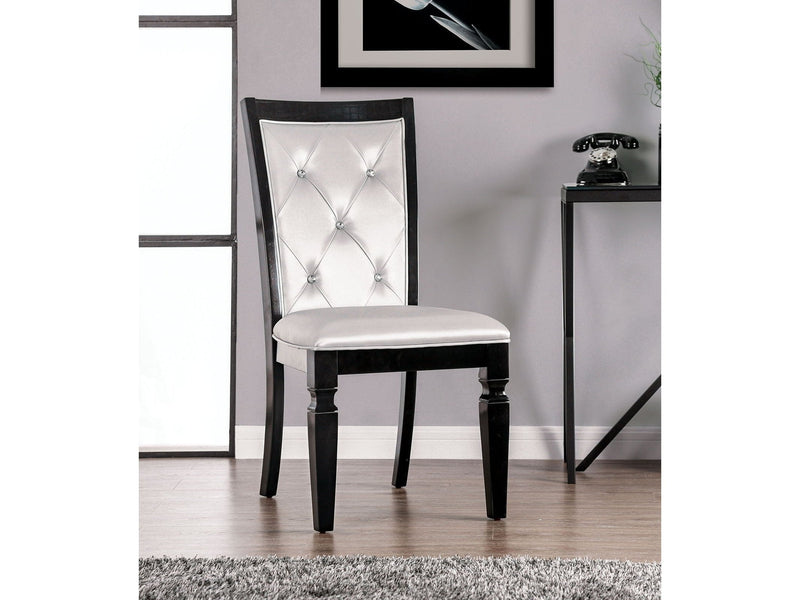 Alena Black & Silver Dining Chair (Set of 2)