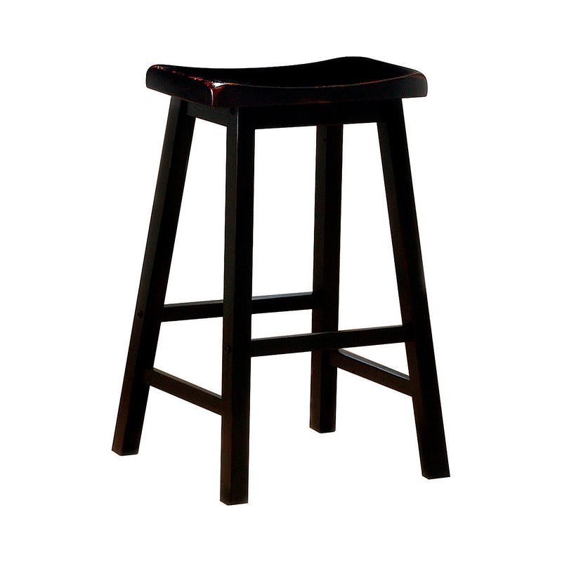 Durant Black Wooden Bar Stools (Set Of 2)