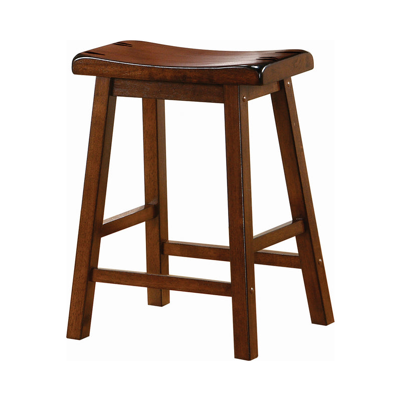 Durant Chestnut Wooden Counter Height Stools (Set Of 2)