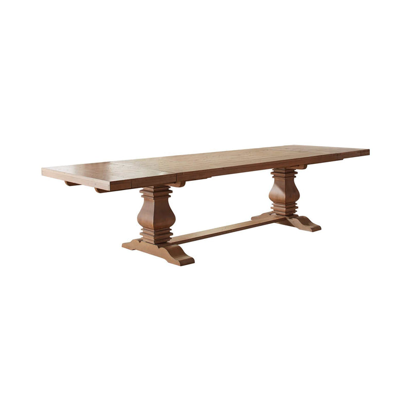 Florence - Rustic Smoke - Double Pedestal Dining Table - Ornate Home