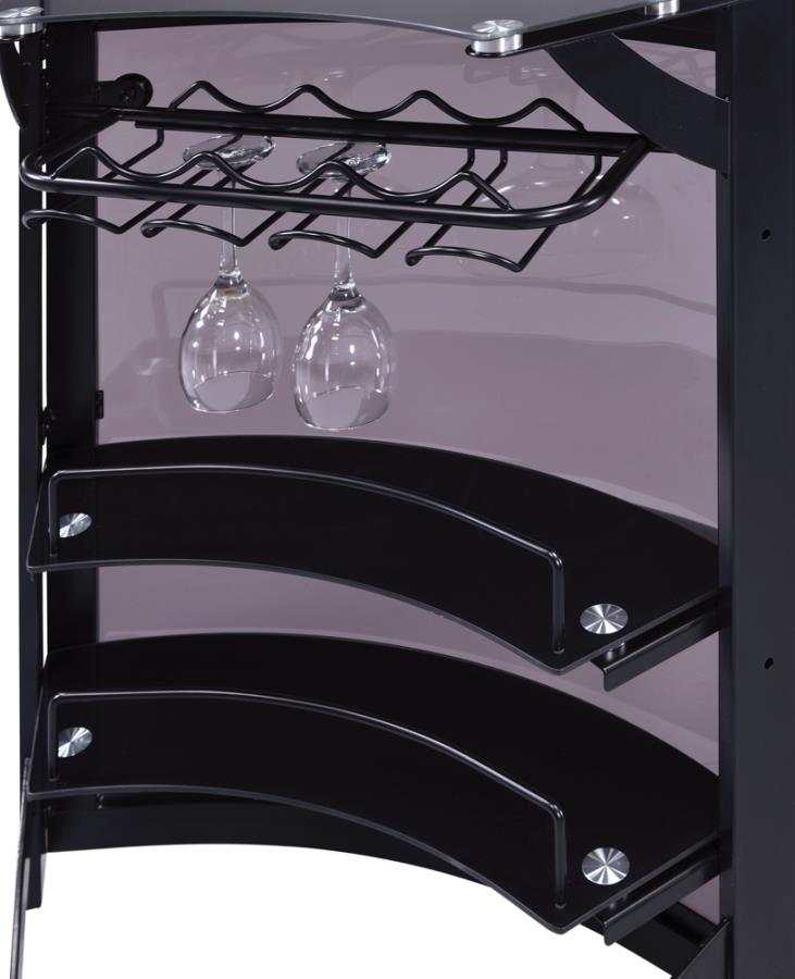 Kendall - Black & Smoked - Bar Unit - Ornate Home