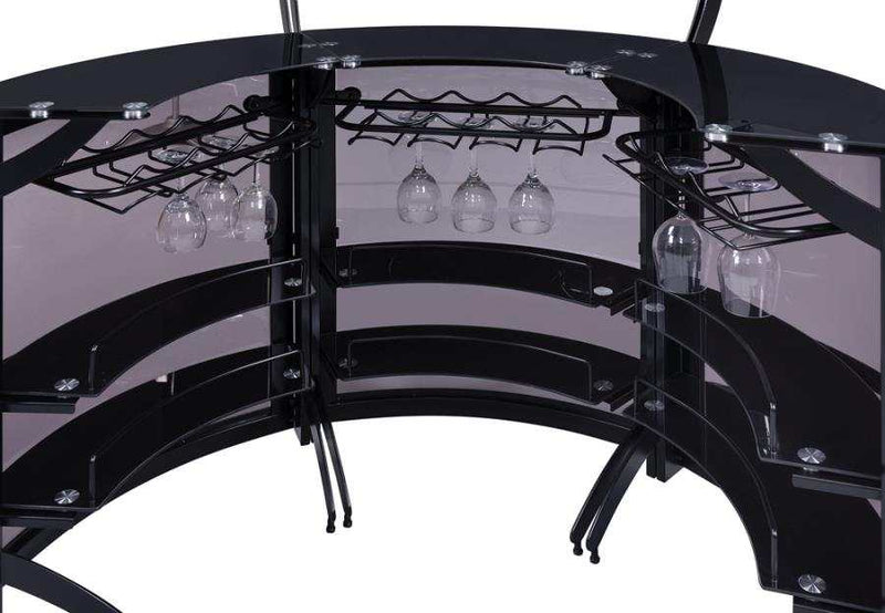 Kendall - Black & Smoked - Bar Unit - Ornate Home