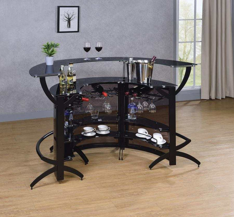 Kendall - Black & Smoked - Bar Unit - Ornate Home