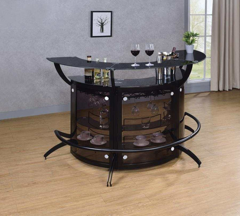 Kendall - Black & Smoked - Bar Unit - Ornate Home