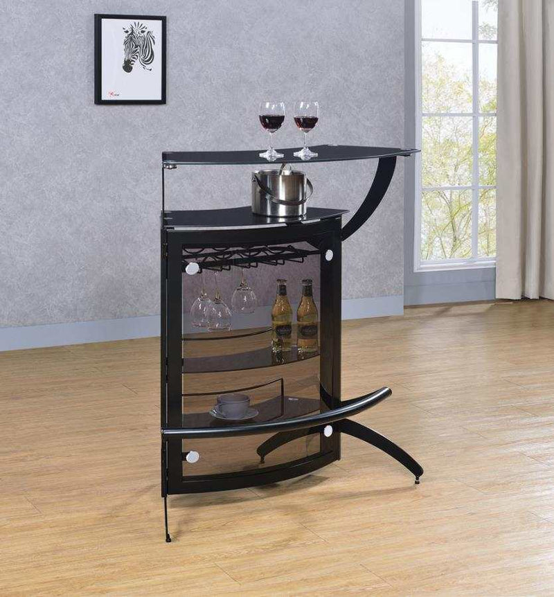 Kendall - Black & Smoked - Bar Unit - Ornate Home