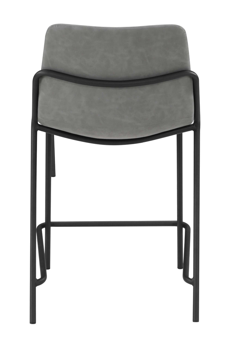 Devan - Grey And Black - Counter Height Stools  (Set Of 2) - Ornate Home