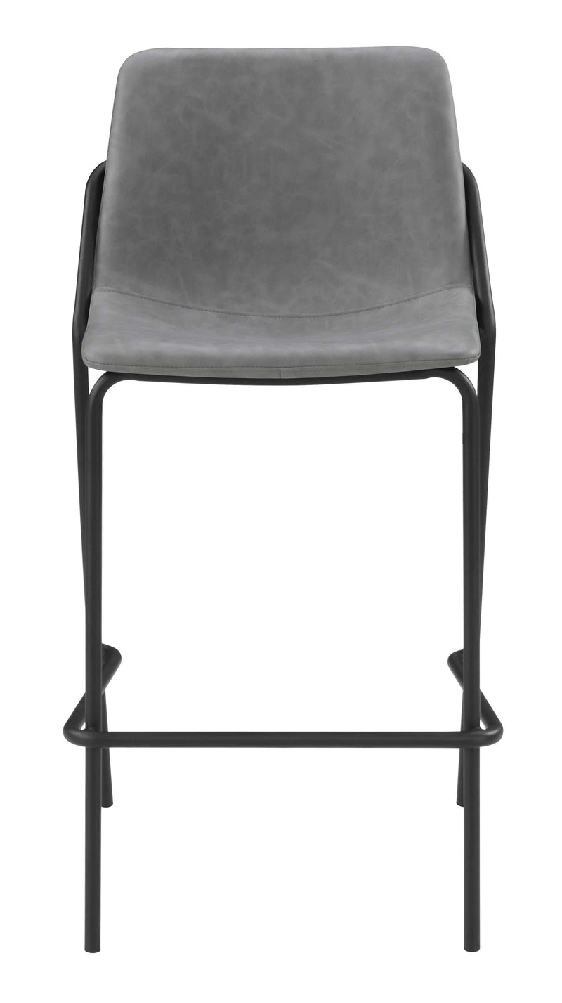 Devan - Grey & Black - Bar Stools (Set Of 2) - Ornate Home