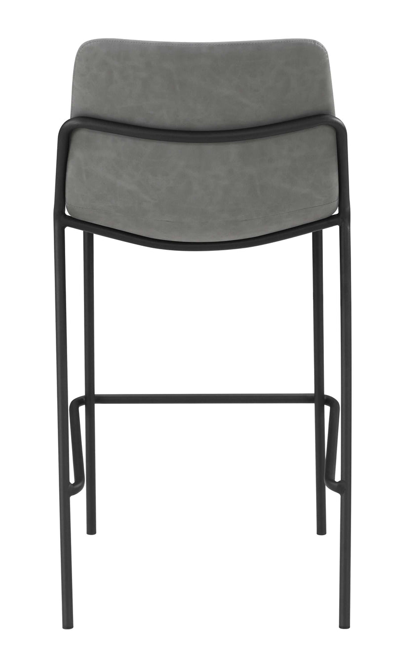 Devan - Grey & Black - Bar Stools (Set Of 2) - Ornate Home