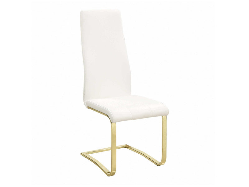 Chanel - White And Rustic Brass - Side Chairs  (Set Of 4) - Ornate Home