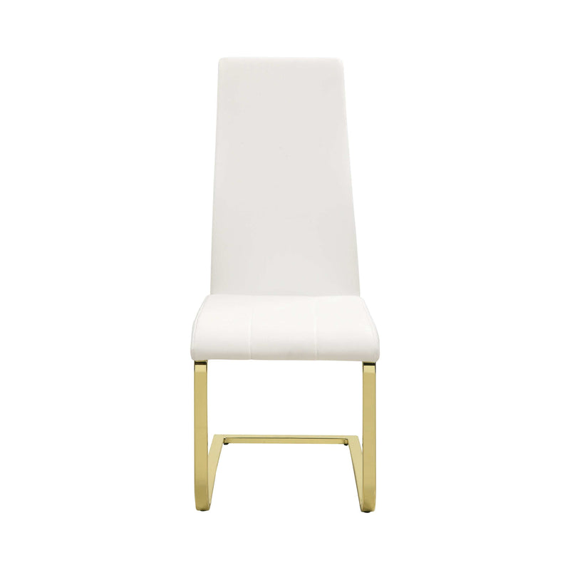 Chanel - White And Rustic Brass - Side Chairs  (Set Of 4) - Ornate Home