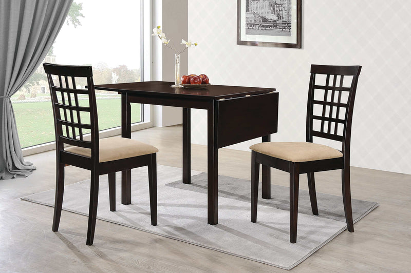 Kelso - Cappuccino & Tan - 3pc Dining Set - Ornate Home