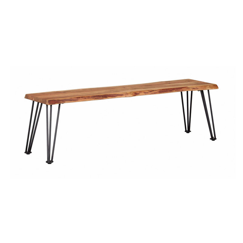 Sherman - Natural Acacia & Matte Black - Dining Bench - Ornate Home