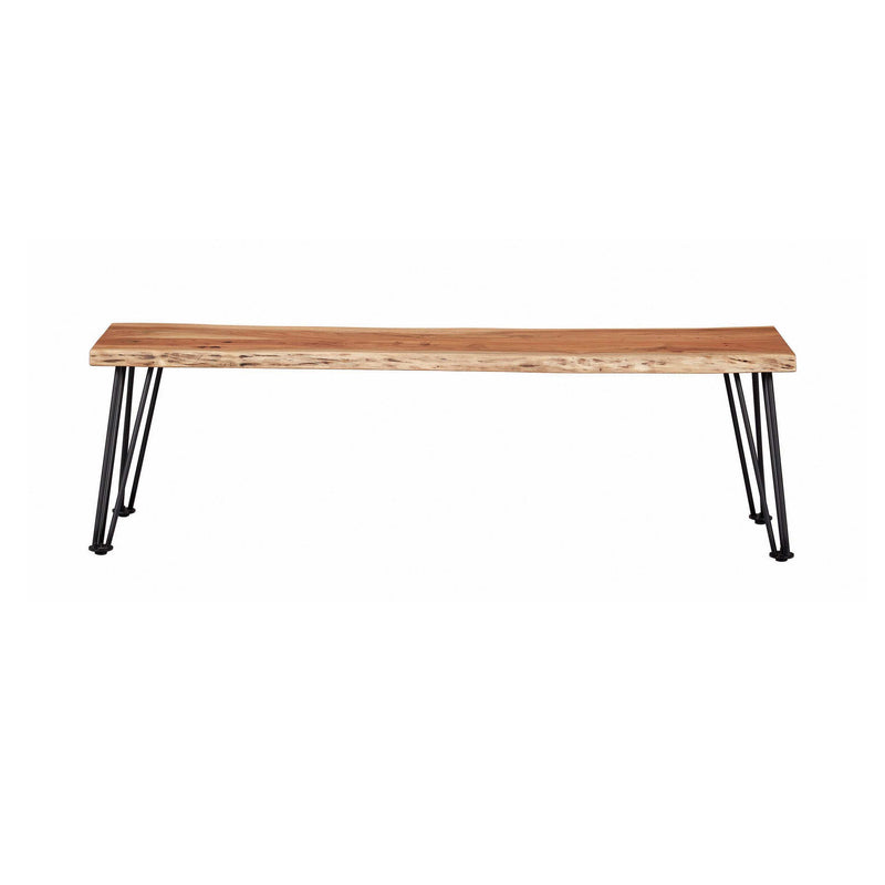 Sherman - Natural Acacia & Matte Black - Dining Bench - Ornate Home