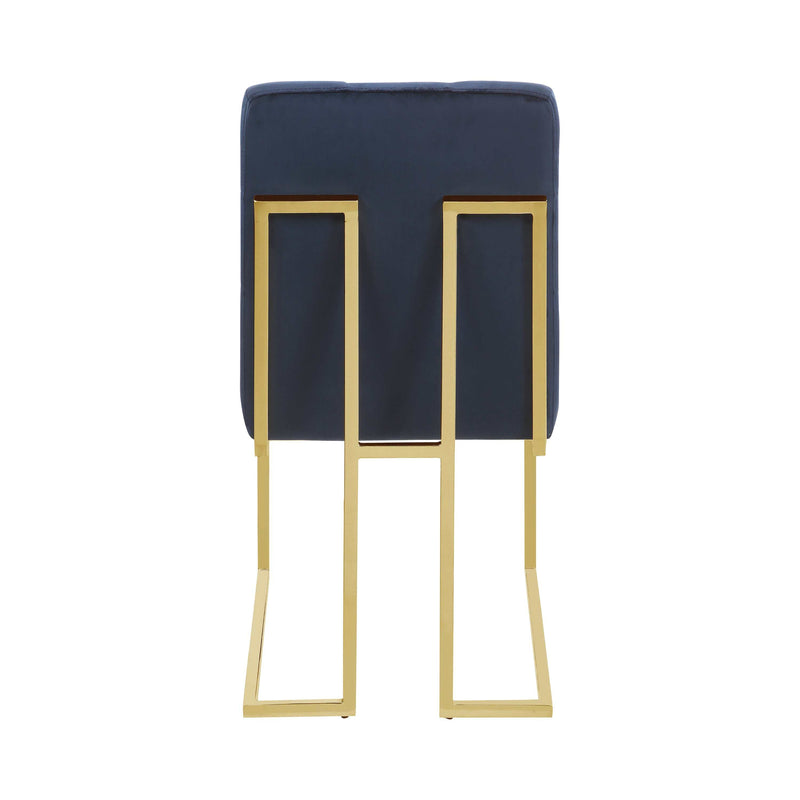 Ronan -  Dark Ink Blue & Gold - Tufted Back Side Chairs (Set Of 2) - Ornate Home