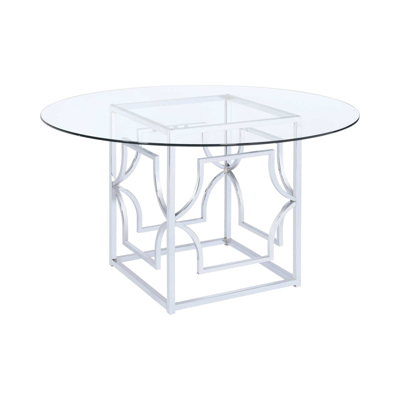 Starlight - Chrome - Square Dining Table Base - Ornate Home