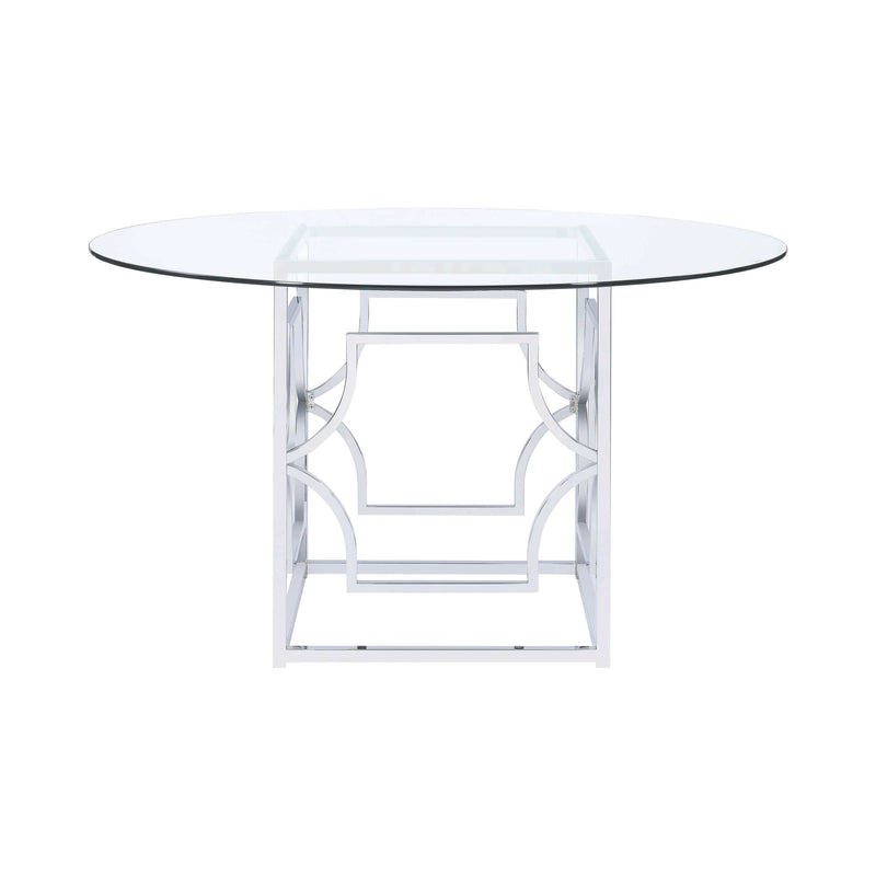 Starlight - Chrome - Square Dining Table Base - Ornate Home