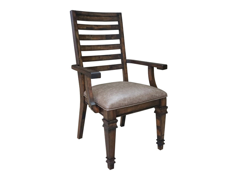 Delphine - Brown - Ladder Back Arm Chairs  (Set Of 2) - Ornate Home