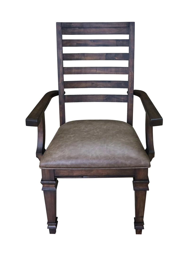 Delphine - Brown - Ladder Back Arm Chairs  (Set Of 2) - Ornate Home