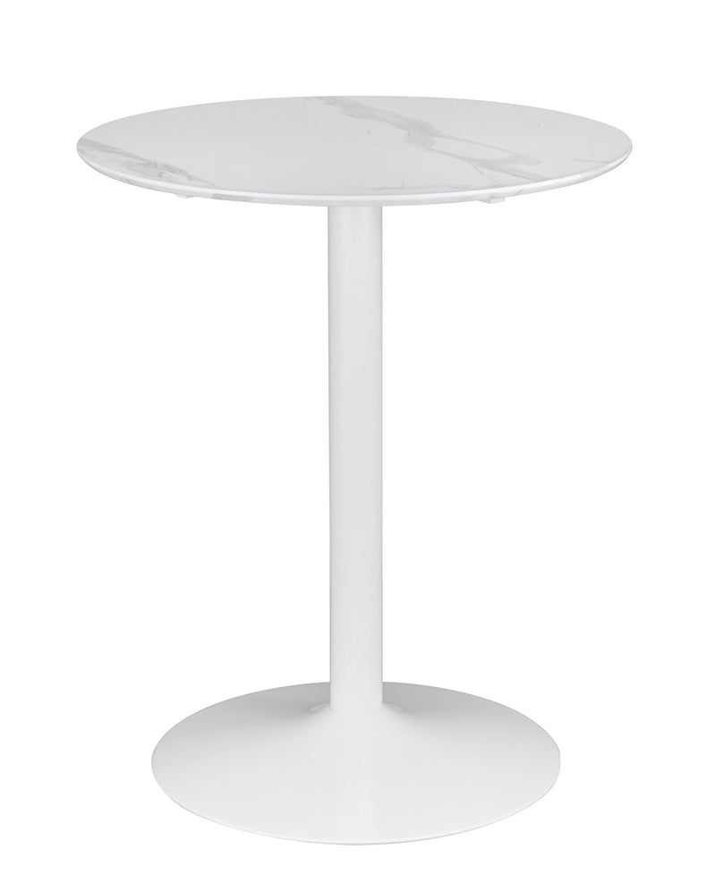 Arkell - White - Round Pedestal Counter Height Table - Ornate Home