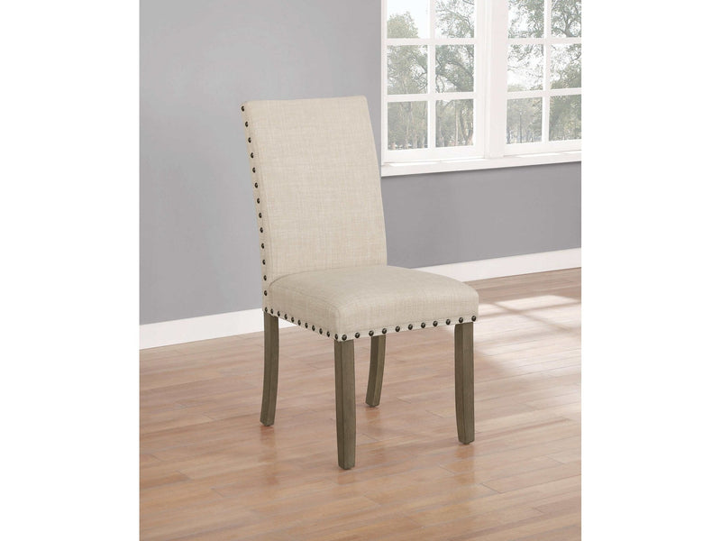 Coleman - Beige & Rustic Brown - Side Chairs  (Set Of 2) - Ornate Home