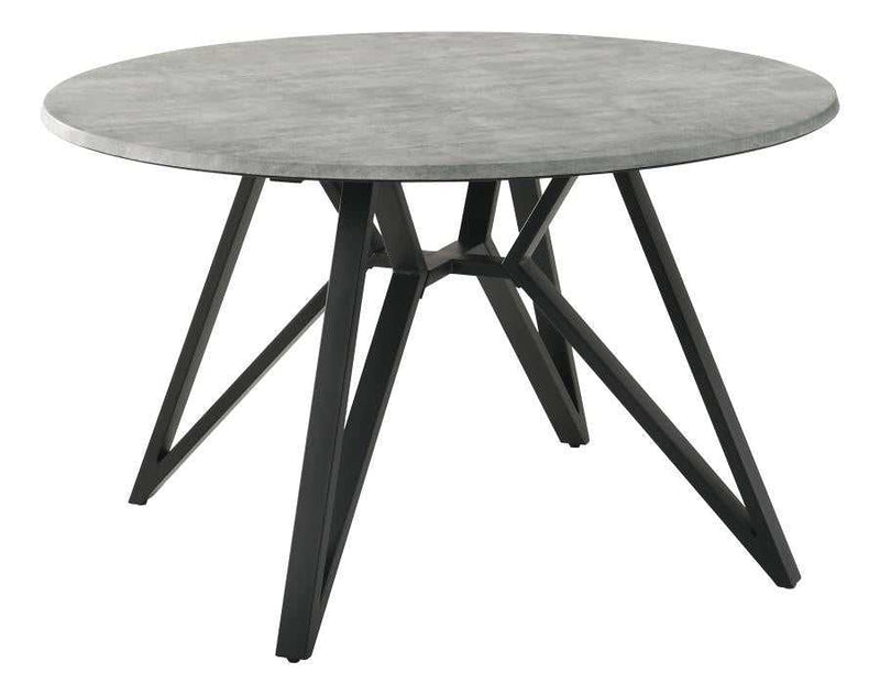 Myra - Grey & Gun Metal - Round Dining Table - Ornate Home