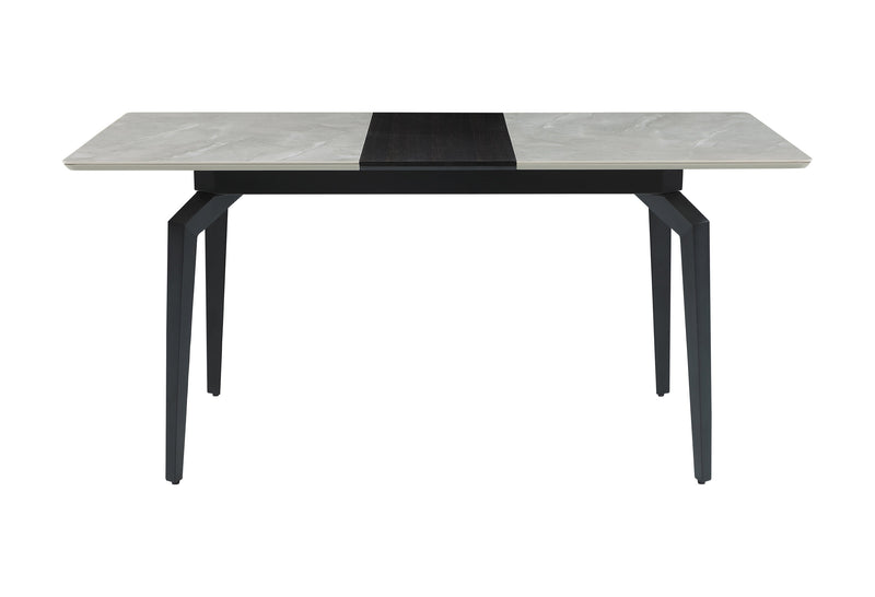 Mina  Grey Ceramic & Sandy Black Rectangular Dining Table