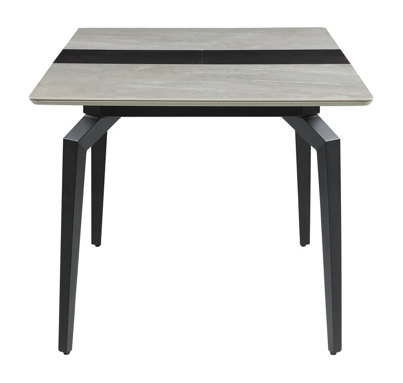 Mina  Grey Ceramic & Sandy Black Rectangular Dining Table