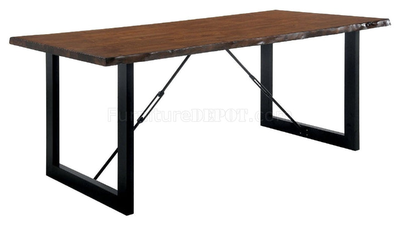 Dulce Walnut & Black Dining Table