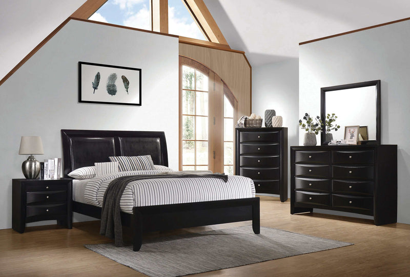 Briana - Black - 5pc Eastern King Bedroom Set - Ornate Home