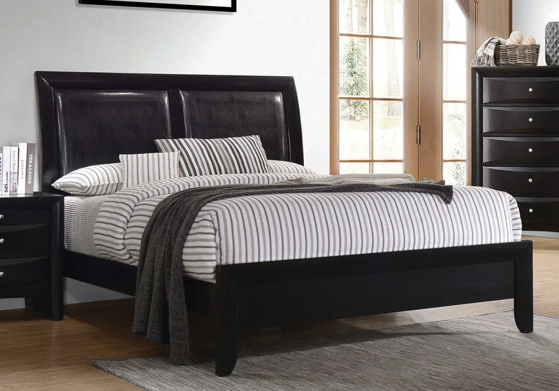 Briana - Black - California King Panel Bed - Ornate Home