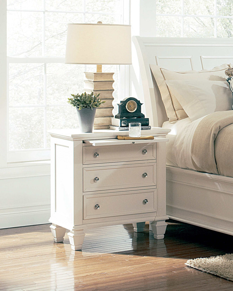 Sandy Beach - White - Nightstand - Ornate Home