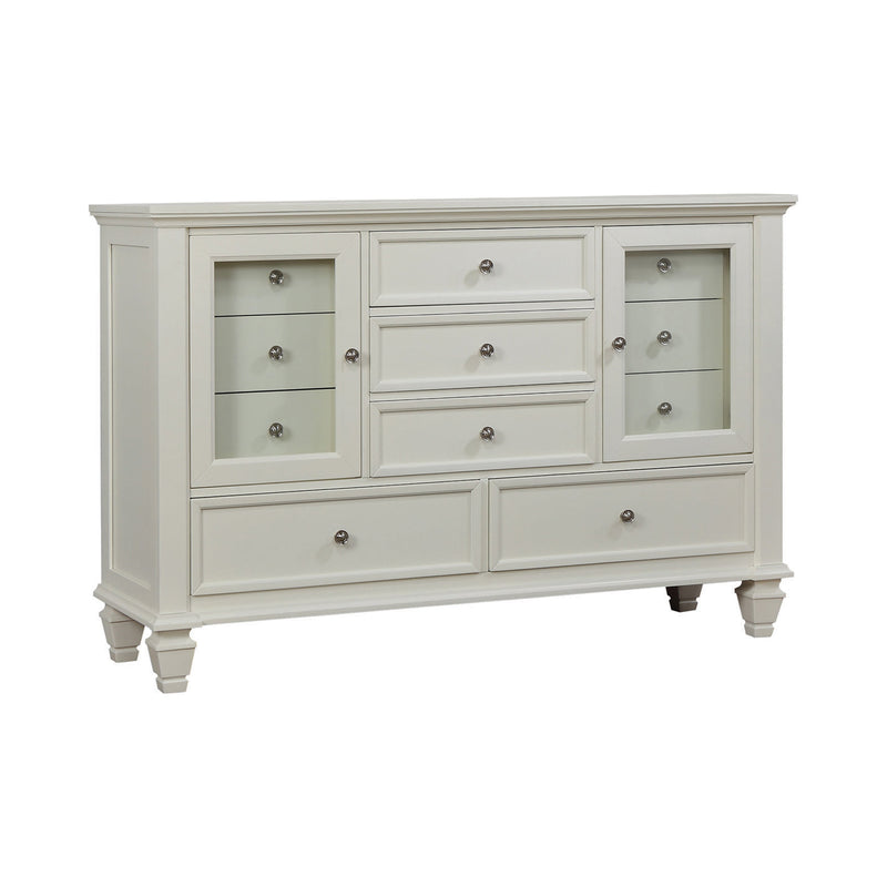 Sandy Beach - White - 11 Drawer Dresser - Ornate Home