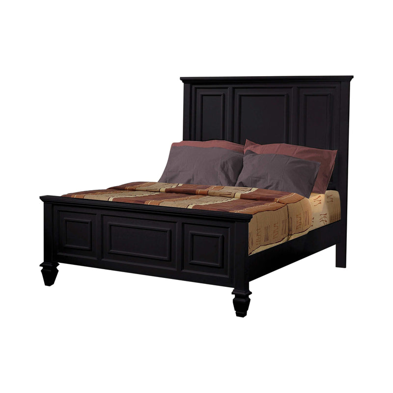 Sandy Beach - Black - 4pc Eastern King Bedroom Set - Ornate Home