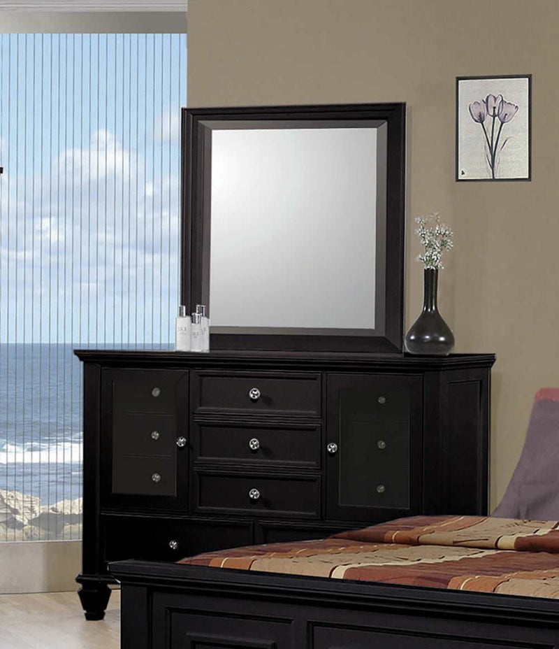 Sandy Beach - Black - 4pc Eastern King Bedroom Set - Ornate Home