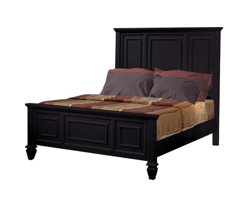 Sandy Beach - Black - 4pc Queen Bedroom Set - Ornate Home