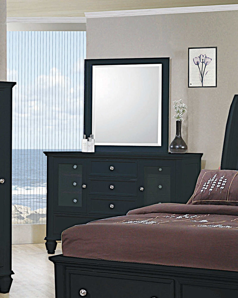 Sandy Beach - Black - 11 Drawer Dresser - Ornate Home