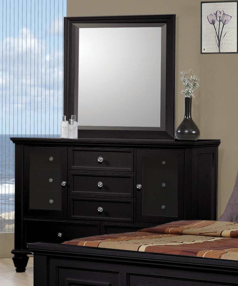 Sandy Beach - Black - 5pc California King Bedroom Set w/ Storage - Ornate Home