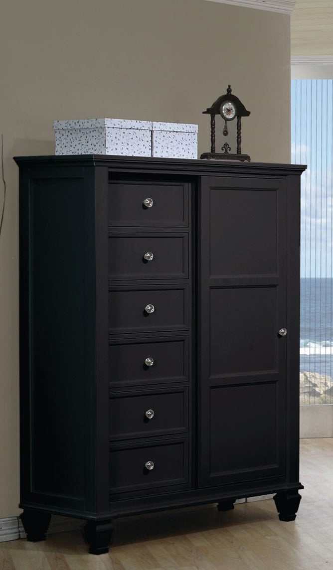 Sandy Beach - Black - Man’s Chest w/ Concealed Storage - Ornate Home