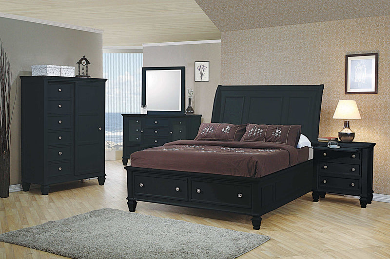 Sandy Beach - Back - 5pc Queen Bedroom Set w/ Storage - Ornate Home