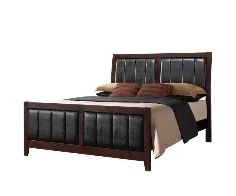 Carlton - Cappuccino & Black - Full Panel Bed - Ornate Home