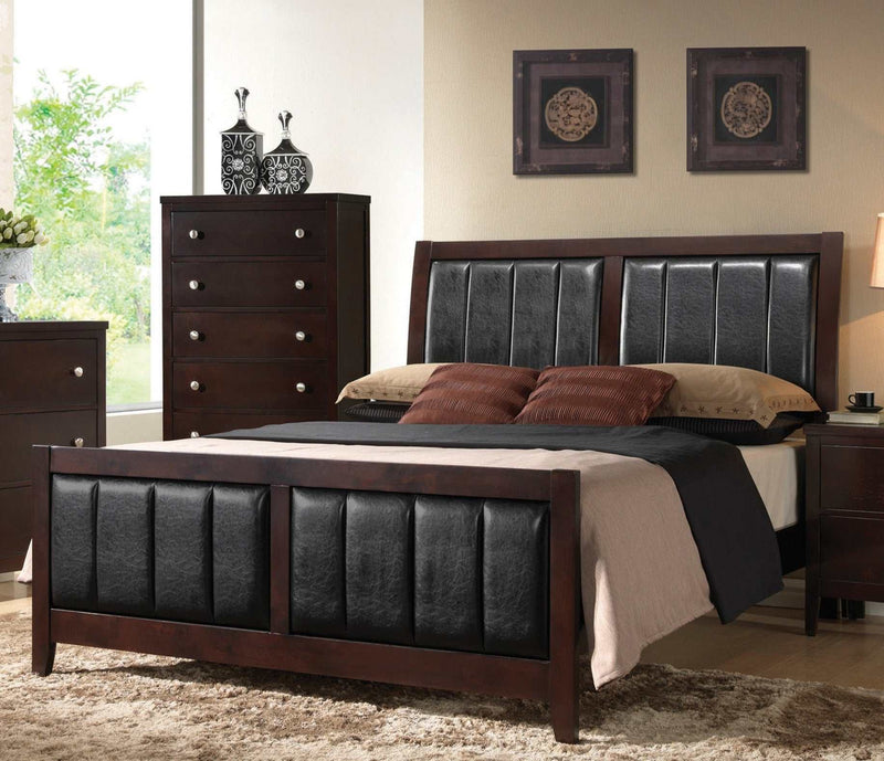 Carlton - Cappuccino & Black - California King  Bed - Ornate Home