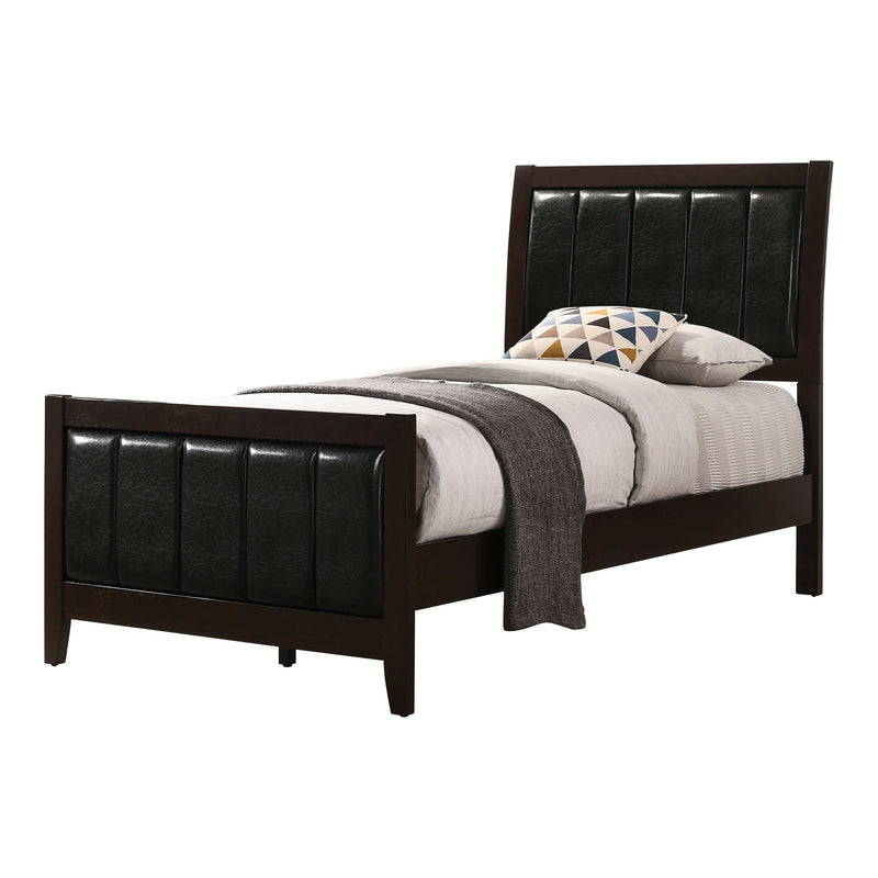 Carlton - Cappuccino & Black - Twin Panel Bed - Ornate Home