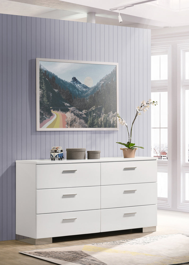 Felicity - Glossy White - Dresser - Ornate Home