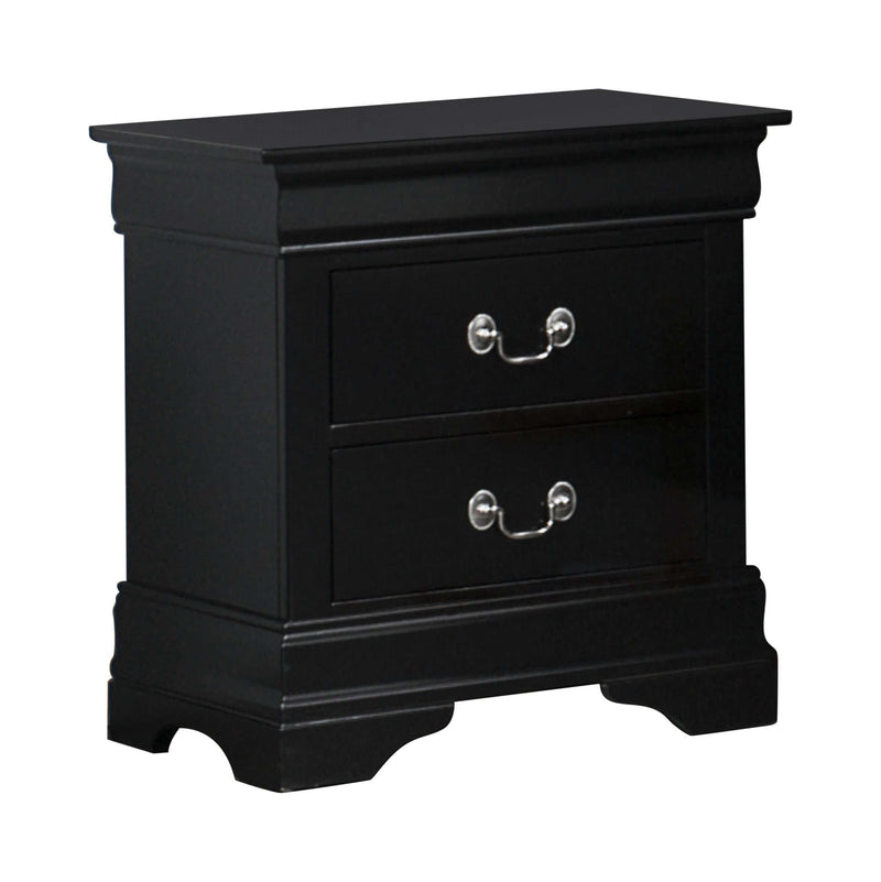 Louis Philippe - Black - Nightstand - Ornate Home